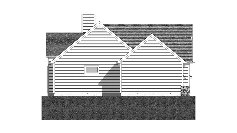 The Brookwood house plan, exterior view 4